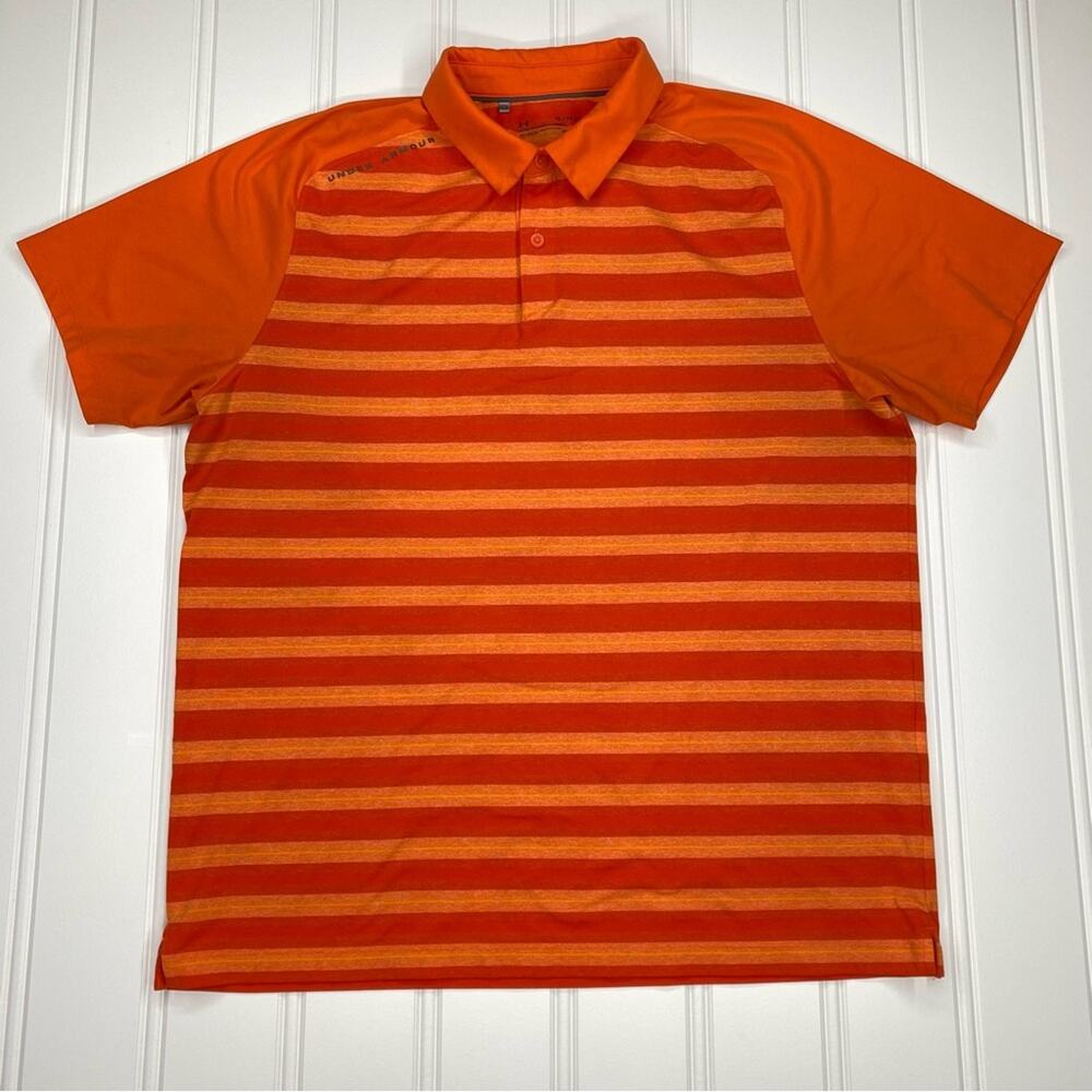 Under Armour Short sleeve Polo Shirt / Loose Heatgear / Men’s Sz XL / Orange
